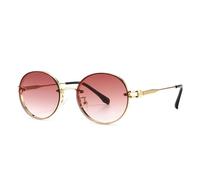 JUJNTNT Round Sunglasses for Women Men, Retro Gradient Lens Metal Frame Sun Glasses, UV400 Protection Fashion Shades for Daily Wear