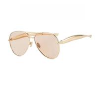JUJNTNT Round Sunglasses for Women Men Retro Ladies Uv400(Champagne)