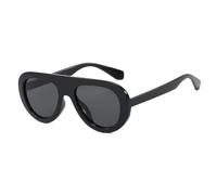 JUJNTNT Sunglasses for Women Men Retro Luxury Vintage Uv400(Black-Black)