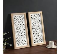 JUJOYBD Wooden Wall Art, Boho Style, 48 x 48 cm, Living Room, Bedroom, Dining Kitchen, Bathroom, Hallway