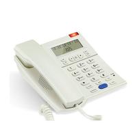 JUJUFREE Corded Telephone Basic Landline Phone for Seniors Analog Home Phone with Call Display Small Desk Guest Room Telephone