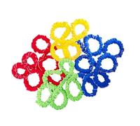 JUJUFREE Elastic Fleece Cooperative Stretchy Bands Integrations Dynamic Movement Exercise Bands for Group Activity, Party Game