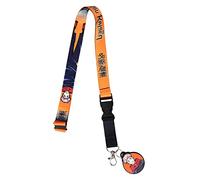 Jujutsu Kaisen Orange Lanyard with Clear ID Sleeve and Keychain