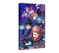 Jujutsu Kaisen Poster Japanese Manga Series Dormitory Bedroom Wall Art Deco Poster Canvas Poster Wall Art Decor Print Picture Paintings for Living Room Bedroom Decoration Frame-style 24x36inch(60x90cm