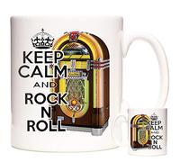 Juke Box Gift Mug. Keep Calm Mug, Keep Calm and Rock N ROLL, Jukebox Rocker Ceramic Mug for Rockers Everywhere.