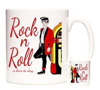 Juke Box Gift Mug. Rock N Roll is Here to Stay, Jukebox Rocker Ceramic Mug for Rockers Everywhere.