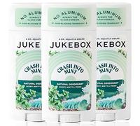 JUKEBOX Natural Deodorant for Women-Crash Into Mint Scent-Aluminum-Free, No Baking Soda, No Harsh Chemicals, Odor Blocking Technology, Spearmint, Apple, Sandalwood-a Dr. Squatch Brand-2.65oz (3)
