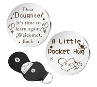 Jukeios First Day at School Gifts, Back to School Gifts Pocket Hug for Daughter Starting Secondary Primary New-School Year Presents for Daughter Birthday Christmas