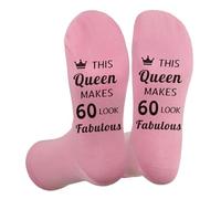 Jukeios Ladies 60th Birthday Gifts for Women Funny,Unusual 60th Birthday Gifts for Her,Age 60 Novelty Socks Gift for 60 Year Old Female Presents Ideas for Mum Sister Wife Friend Auntie in Their 60s