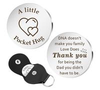 Jukeios Step Dad Gifts for Birthday,Stepdad Gifts,Best Bonus Dads Stepped Up Dad Gift for Christmas Step Fathers Day Anniversary Funny Presents for Stepdaddy Stepfather Pocket Hug from Daughter Son