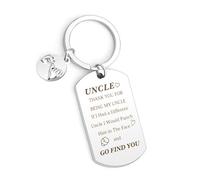 Jukeios Uncle Birthday Gifts from Niece, Funny Uncle Gifts for Men from Nephew, Best Christmas Birthday Gift for Uncles Thank You Presents Keyring,Fathers Day Xmas Secret Santa Presents for Uncles
