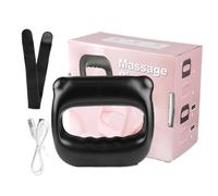 Jukeoiu Electric Massager Ring for Muscles, Electric 3 Speed Fascia Massager with Belt, Bodybuilding Yoga Supplies for Relaxation Wellness Abdomen Arms Back Thighs Buttocks Stomach