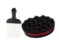 Jukeoiu Hair Conditioner Sponge for Men with Dark Hair, Dreadlock Brush, Curl Shaping Hairdressing Comb for Dreadlock Design for Salon Home Use Hairdressing Supplies On the Go