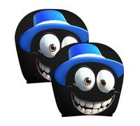 Jukeoiu Halloween Headrest Covers for Cars, Cheerful Big Eyes Car Headrest Protector | Elastic Head Rest Covers for Vehicles Driver Passenger Auto Interior Halloween Christmas Men