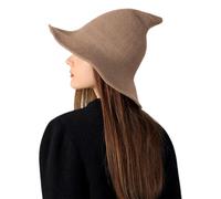 Jukeoiu Halloween Witch Hats - Women Knitted Cosplay Pointed Witch Hat - Dress up Accessories Cosplay Headgear for Haunted House Ladies Events Trick-or-Treat Holiday Stage