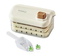 Jukeoiu Ice Tray with Lid and Bin | Double Layer Ice Maker Tray with Box,Food-Grade Chilling Cube Making Bar Tool for Beverage Whiskey Cocktails Vodka Tequila