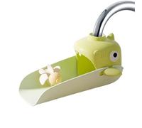 Jukeoiu Kids Sink Extender - Shark Shape Interactive Sink Extender - Splash-Proof Faucet Accessories for Hand Washing Indoor Bathroom Kitchen Garden Bathtub Shower
