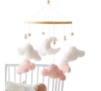 Jukeoiu Over The Crib Hangable Toy | Bed Bell Pendant | Cloud-Shaped Pendants Stroller Toys for Bassinet Gym Play Decoration Bed Birthday Baby Shower Nursery