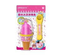 Jukeoiu Pretend Feeding Toy Set | Hands-On Learning Game,Pretend Play Ice Cream Feeding Set,for Boys Girls Toddler Children Kindergarten Living Room Party Picnic