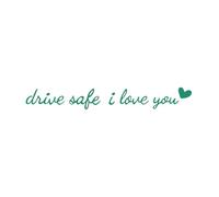 Jukeoiu Rearview Mirror Sticker,Drive Safe I Love You Rearview Mirror Decal | Decorative Interior Decor for SUV Automotive Window Dashboard Windshield Motorcycle Birthday Daily Drivers