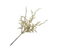 JUKIDS 6Pcs Artificial Christmas Glitter Berry Holly Leaf, 11Inch Gold Sprays Twig Stem Fake Tree Branch Spray Christmas Tree Ornament for DIY Xmas Wreath Wedding Garland Decorations