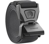 JUKMO Quick Release Tactical Belt, Military Work 1.5" Nylon Web Golf Belt with Heavy Duty Seatbelt Buckle (Grey, X-Large-for Waist 46"-50" (Length 57"))