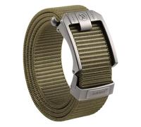 JUKMO Ratchet Belt for Men, Nylon Web Tactical Belt with Automatic Slide Buckle, Adjustable Trim to Fit (Coyote, For Waist 20""-40"" (Length 47""))