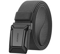 JUKMO Stretch Tactical Belt for Men, Military Work Rigger Hiking 1.5" Elastic Nylon Web Ratchet Quick Release Belt in Gift Box (Grey, XXX-Large)