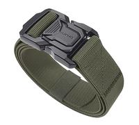 JUKMO Tactical Belt for Men, Military Rigger 1.5" Nylon Web Work Belt with Quick Release Heavy Duty Buckle (Army Green, Medium-for Waist 36"-42" (Length 49"))