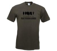 Juko by Order of The Peaky Fucking Blinders Rude Shelby Brothers 1353 T Shirt. Khaki, Large