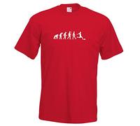 Juko Children's Evolution Football T Shirt Ape to Football Kids T-Shirt. Red, 12-14 Years