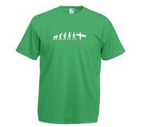 Juko Children's Evolution Surf Board T Shirt Ape to Surf Kids T-Shirt. Green, 9-11 Years