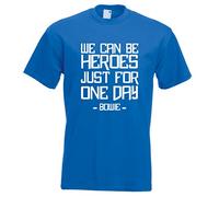 Juko David Bowie Blackstar We Can Be Heroes 1364 T Shirt. Blue, XX-Large