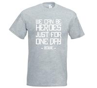 Juko David Bowie Blackstar We Can Be Heroes 1364 T Shirt. Grey, Medium