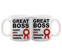 Juko Great Boss TWAT Novelty Mug Best Manager Funny Office Coffee Cup Tea Gift