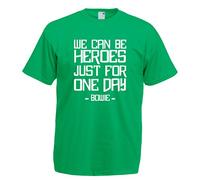 Juko Kids David Bowie Blackstar We Can Be Heroes 1364 T Shirt. Green, 9-11 Years