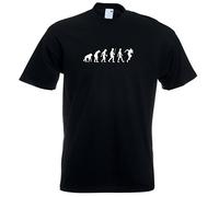 Juko Mens Running Evolution T Shirt Ape to Runner Evolution T-Shirt. Black, Large