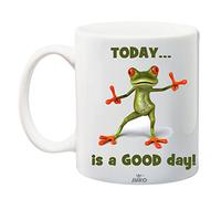 Juko Today is A Good Day Funny Frog Mug
