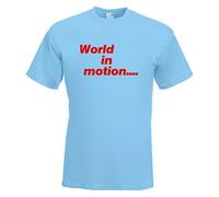 Juko World in Motion New Order 1990 England Song Cult Football T-Shirt 1380 T Shirt. Sky Blue, Medium
