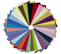 Jukway 31Pcs Multi-Color Cotton Fabric Quarters Bundles 25x20 cm, Solid Colors Mixed Fabrics Craft Patchwork Cloths for Sewing, Quilting, DIY, Scrapbooking, Handwork, 31 Colours (9.8" x 7.9" x 31pcs)
