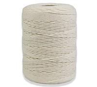 Jukway 656FT Cotton Twine 1.2MM, 4Ply Durable Home Kitchen Bakers Butchers Twine String for Cooking, Tying Meat, Making Sausages, DIY Decoration, Crafts Gift Wrapping, Gardening (200 Meters)