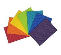 Jukway 7PCS Cotton Fabric Squares Bundles 50 x 50 cm, Crafts Fabric Patchwork, Dots Patterns Cloths for Sewing, Quilting, DIY Needlework, Decoration, Scrapbooking, Handwork (Rainbow Colours - Dots)