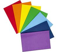 Jukway 7Pcs Rainbow Solid Colours 45x52cm Fat Quarters 100% Cotton Twill Fabric for Sewing Quilting Crafting DIY Decoration