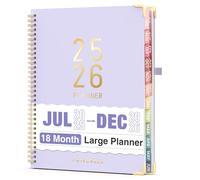 Jul 2025 - Dec 2026 Planner, Forvencer Academic Planner 2025-2026, 18 Month Daily Planner, 8.5" x 11", Weekly & Monthly Agenda Book, Hardcover Calendar Book, School Supplies for Student Teacher,