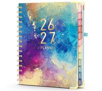 Jul 2026 - Dec 2027 Planner, Forvencer 18 Month Academic Planner 2026-2027, 6.3" x 8.4", Calendar Planner Weekly and Monthly, Daily Agenda Book, School Supplies for Student Teacher, A5, Marble Style