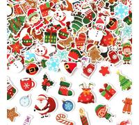 JULBEAR 200Pcs Christmas Foam Sticker Self Adhesive Puffy Scrapbook Stickers for Kids Christmas Party Favors DIY Crafts Winter Holiday Decorations
