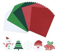JULBEAR 30 Sheets Colored Cardstock, 5 Colors 180gsm Christmas Colorful Pastel Printer Construction Paper for Kids Scrapbook School Office Printing DIY Craft, Card Making, Greeting Cards Birthdays