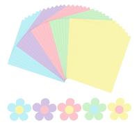 JULBEAR 30 Sheets Spring Easter Day Colored Cardstock 5 Colors 180gsm 8.5x11 Inch Assorted Cardstock for DIY Cards Scrapbook Print Paper DIY Crafts Holiday Decorations Making Office Home Supplies