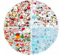 JULBEAR 300 Cute Merry Christmas Vinyl Stickers Non-Repeating Water-Repellent for Water Bottles Scrapbooking Crafts Funny Christmas Holiday Stickers for Kids Teens Adults