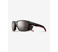 Julbo Shield black red sunglasses with Alti Arc 4 mirrored black lenses